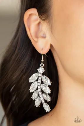 Paparazzi Ice Garden Gala - White Earring