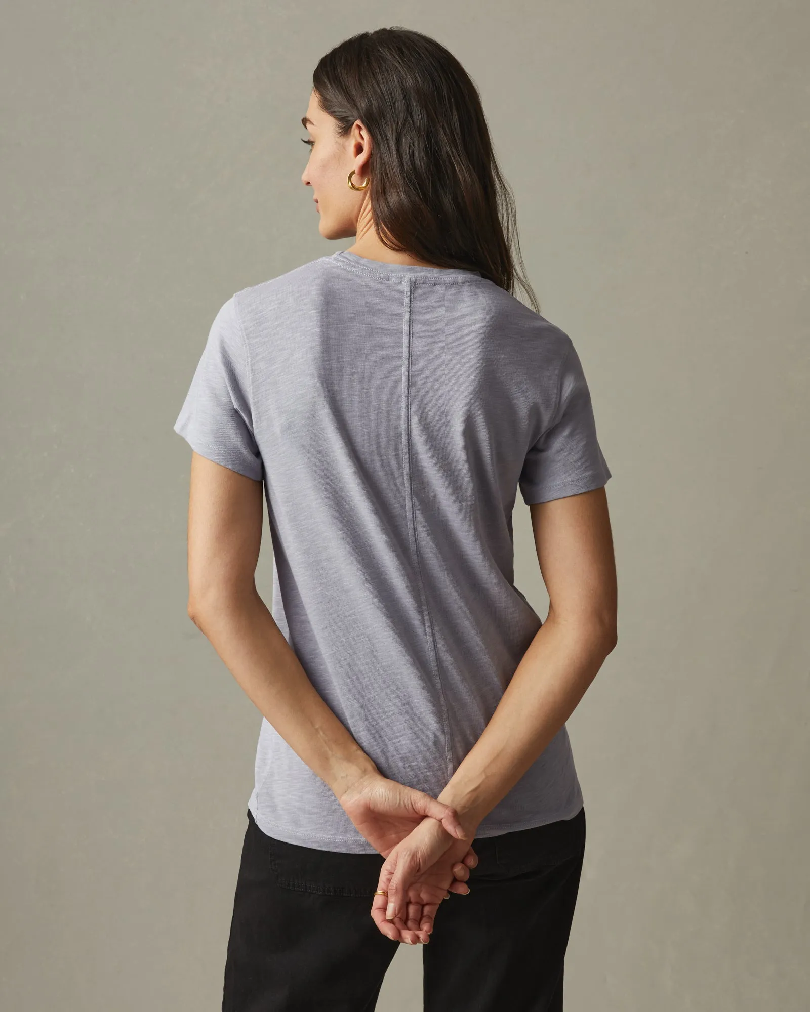 Premium Slub Crew Tee - Grey Glass