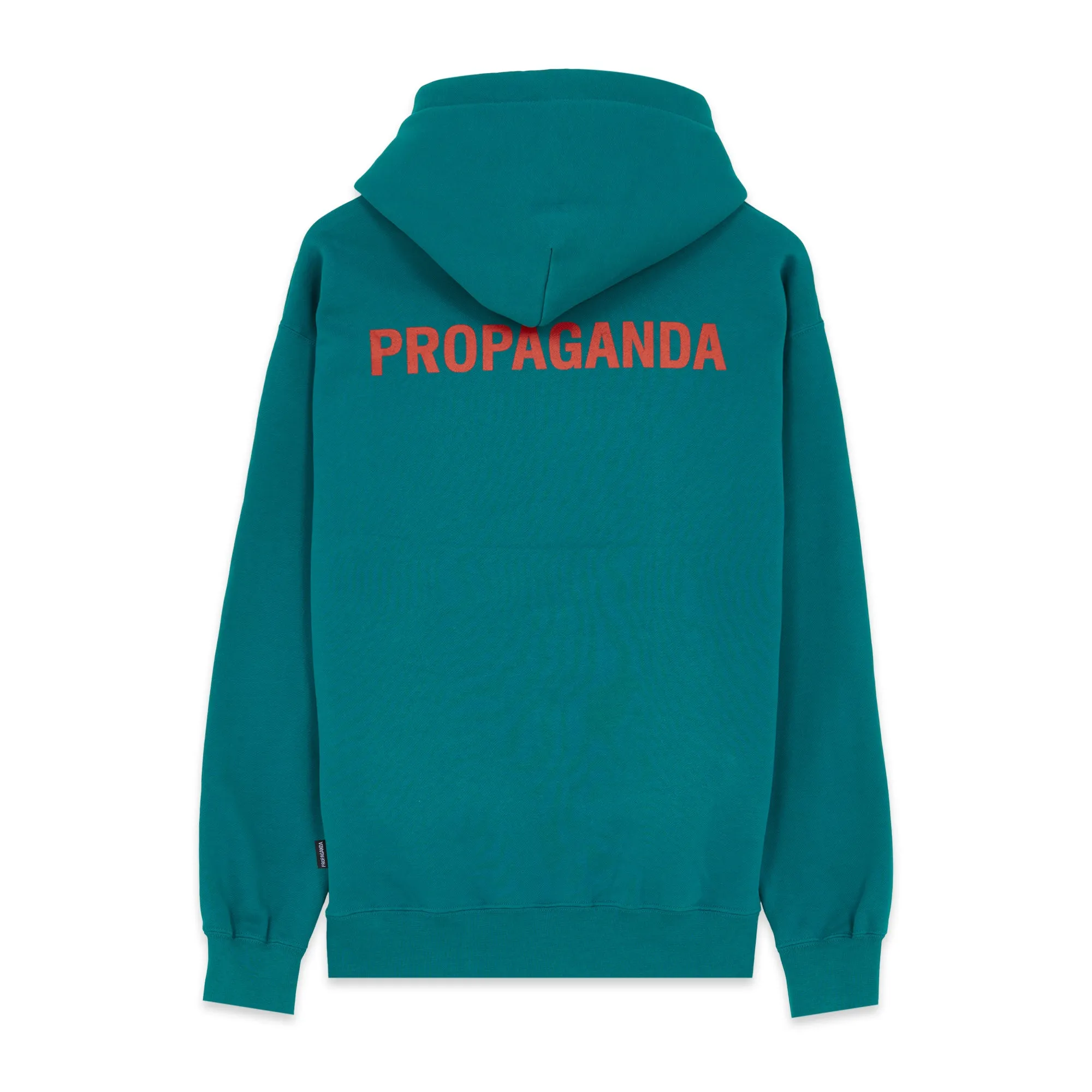 Propaganda Sweatshirt with hood and kangaroo pocket Logo Hoodie 22FWPRFE805-41 petrol