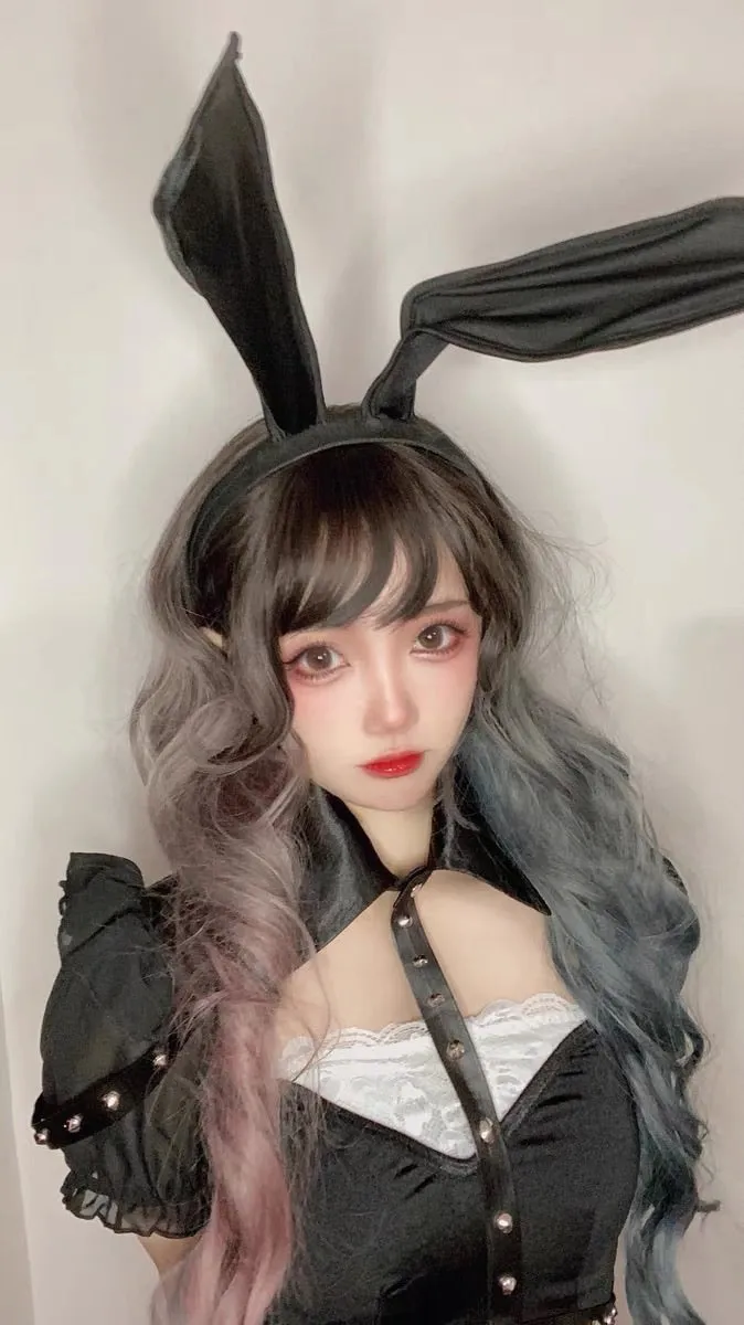 Punk rabbit goth cosplay set