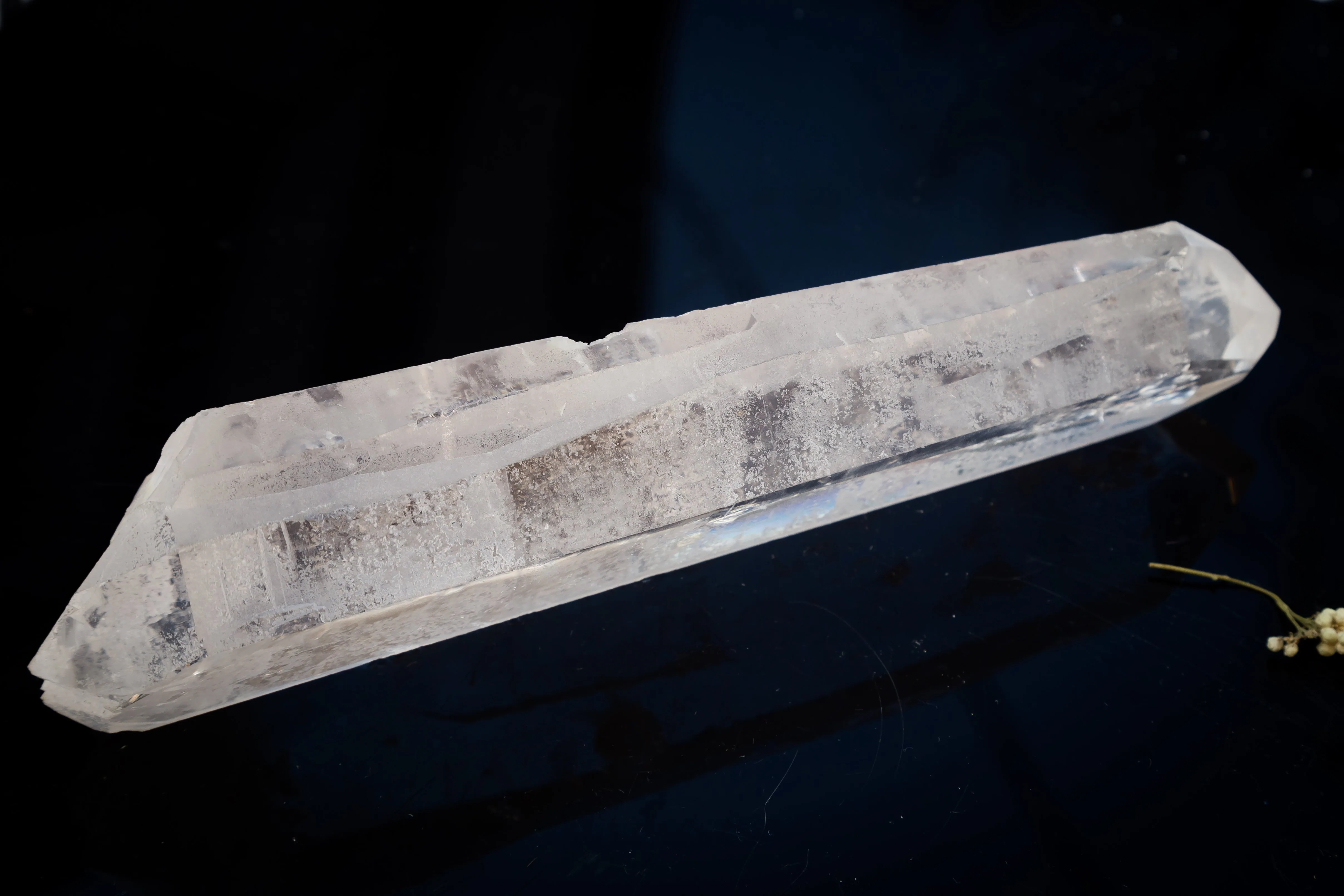 Quartz - Lemurian Laser Wand, Double Terminated, Self Healed, Slightly Polished - A Grade