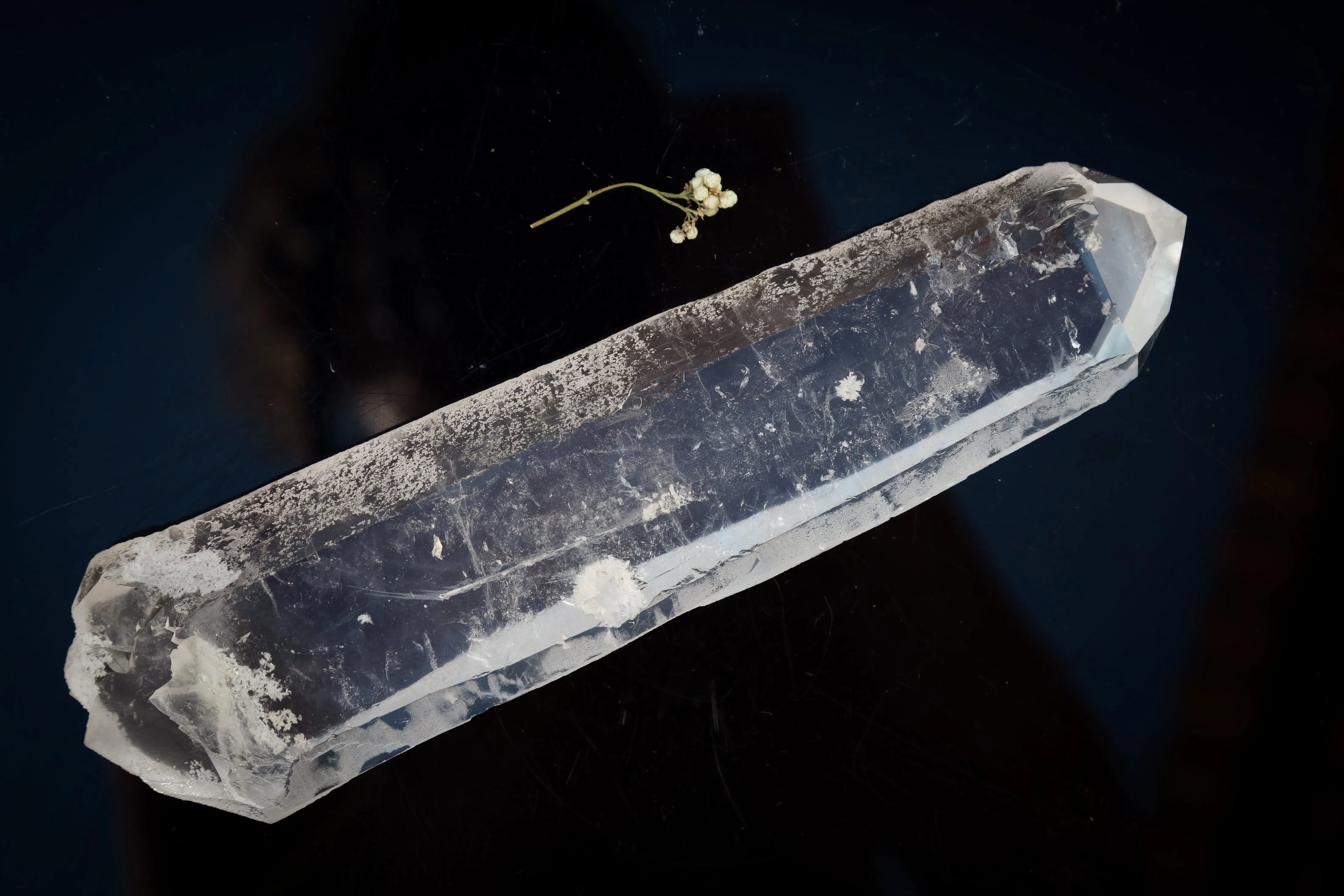 Quartz - Lemurian Laser Wand, Double Terminated, Self Healed, Slightly Polished - A Grade