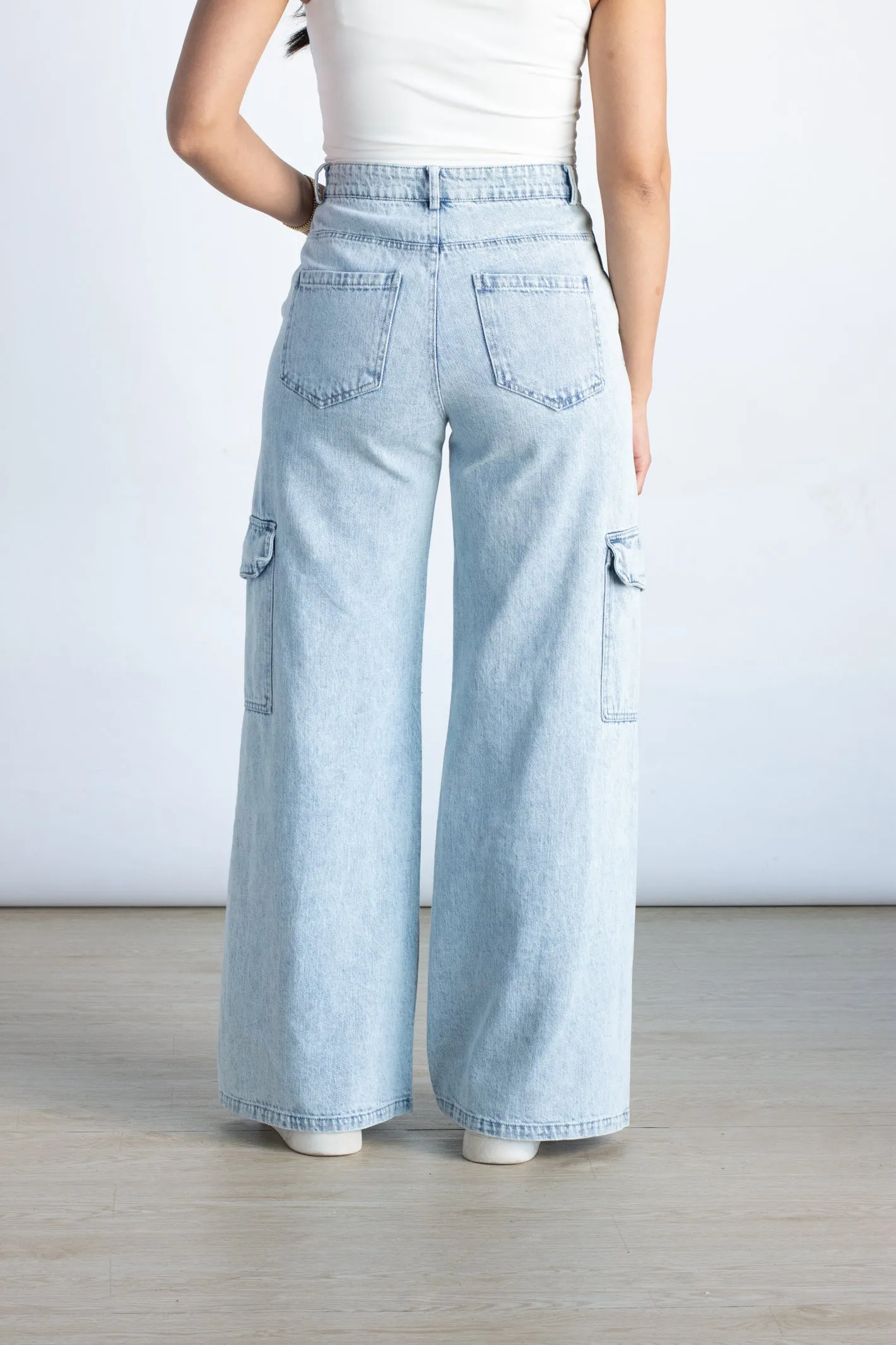 Roaming Wild Denim Cargo Pant