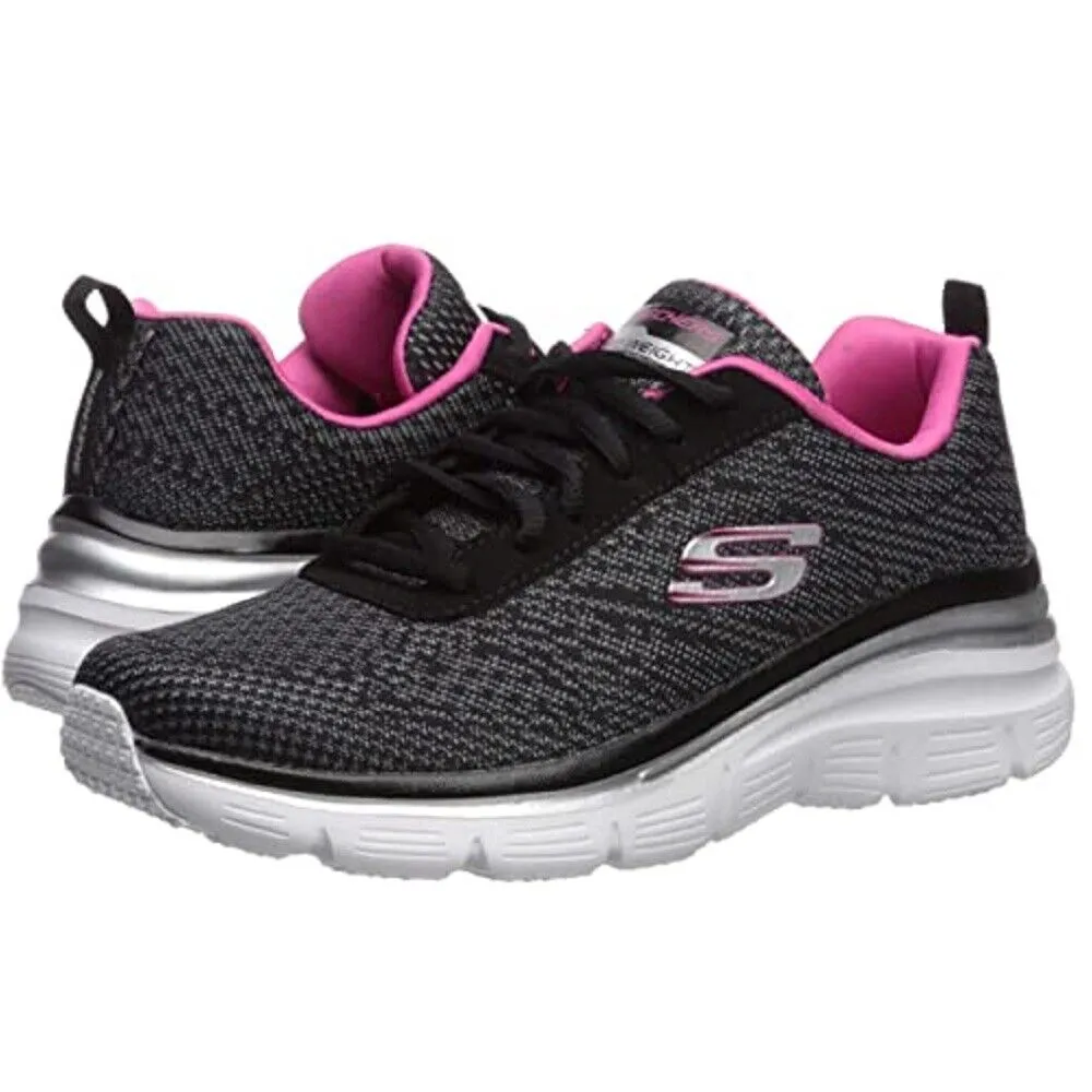 Scarpe donna SKECHERS - art. 12719BKHP - sneakers nero rosa casual