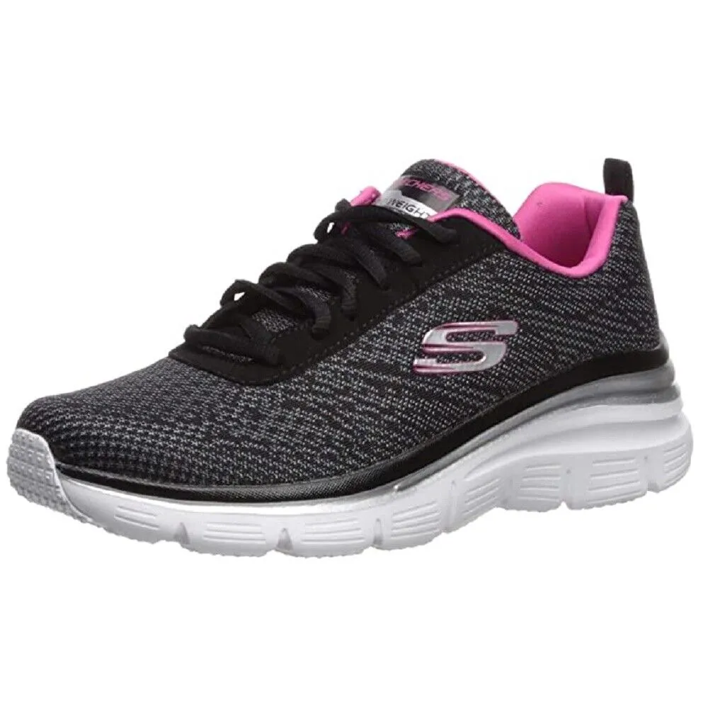 Scarpe donna SKECHERS - art. 12719BKHP - sneakers nero rosa casual