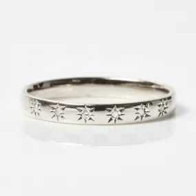 Simple Star Set Diamond Band