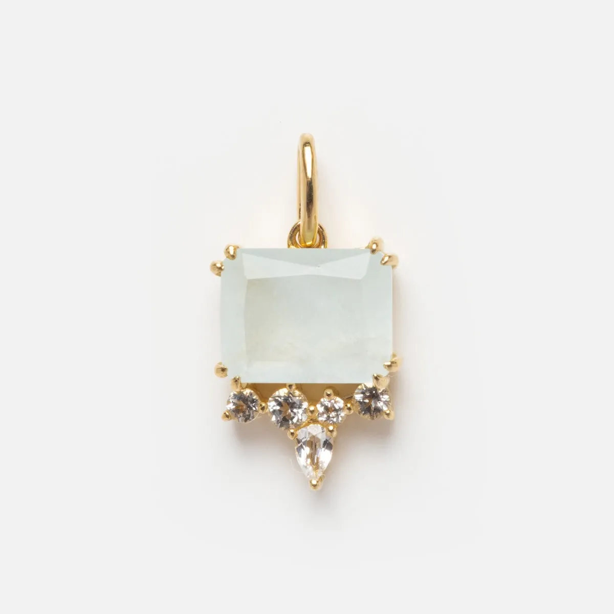 Solid Gold 2024 March Capsule Aquamarine Baguette Charm