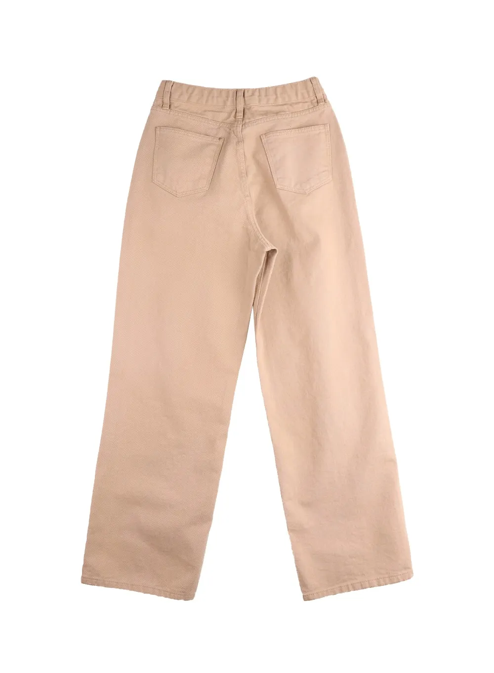 Solid Straight Leg Trousers IM414