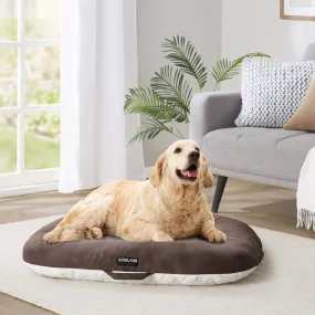 Square Plush Tufted Napper Pet Bed, Brown