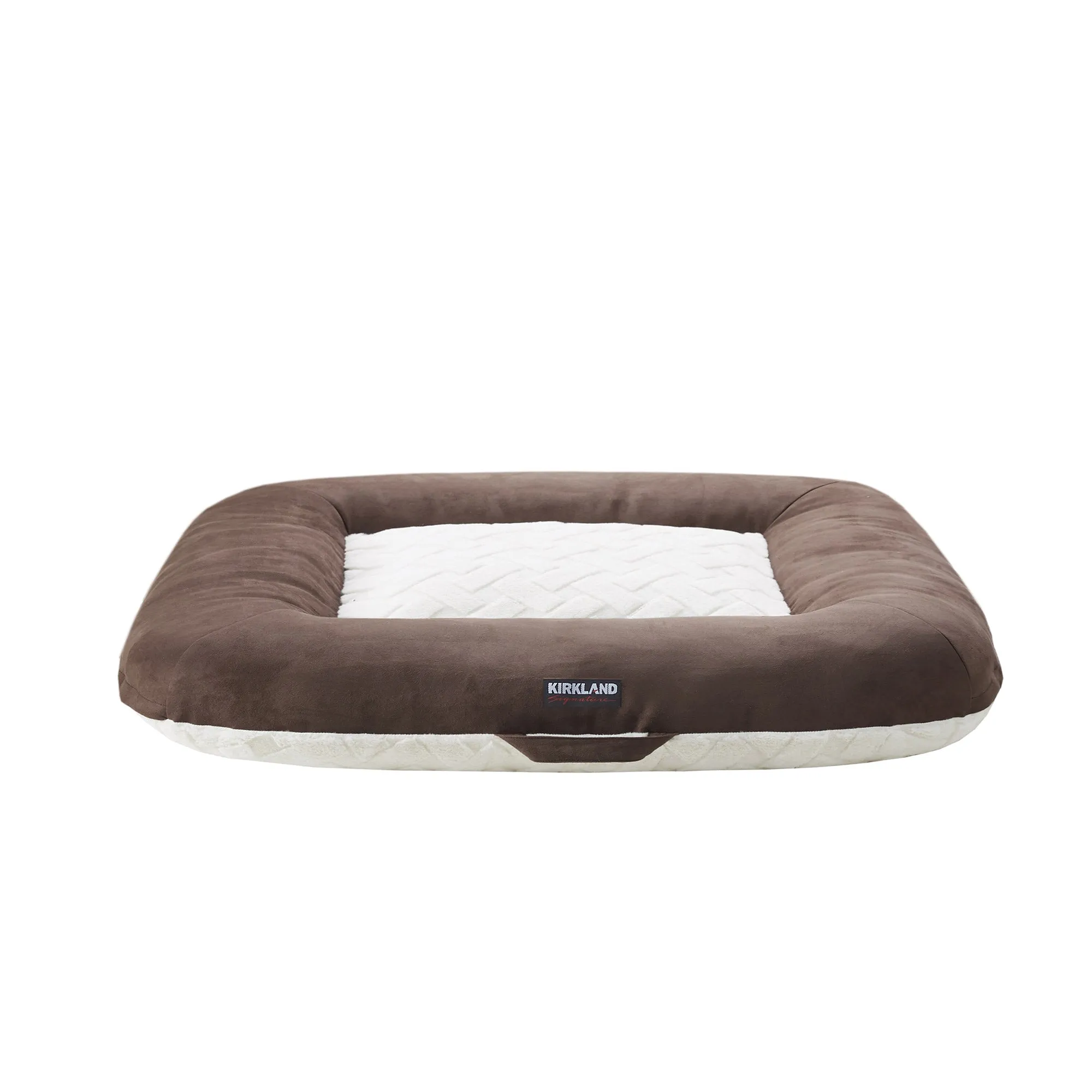 Square Plush Tufted Napper Pet Bed, Brown