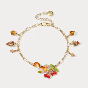 Squirrel Diamond Acorn Bracelet