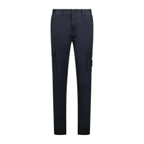 Stone Island Badge Cotton Cargo Trousers Navy