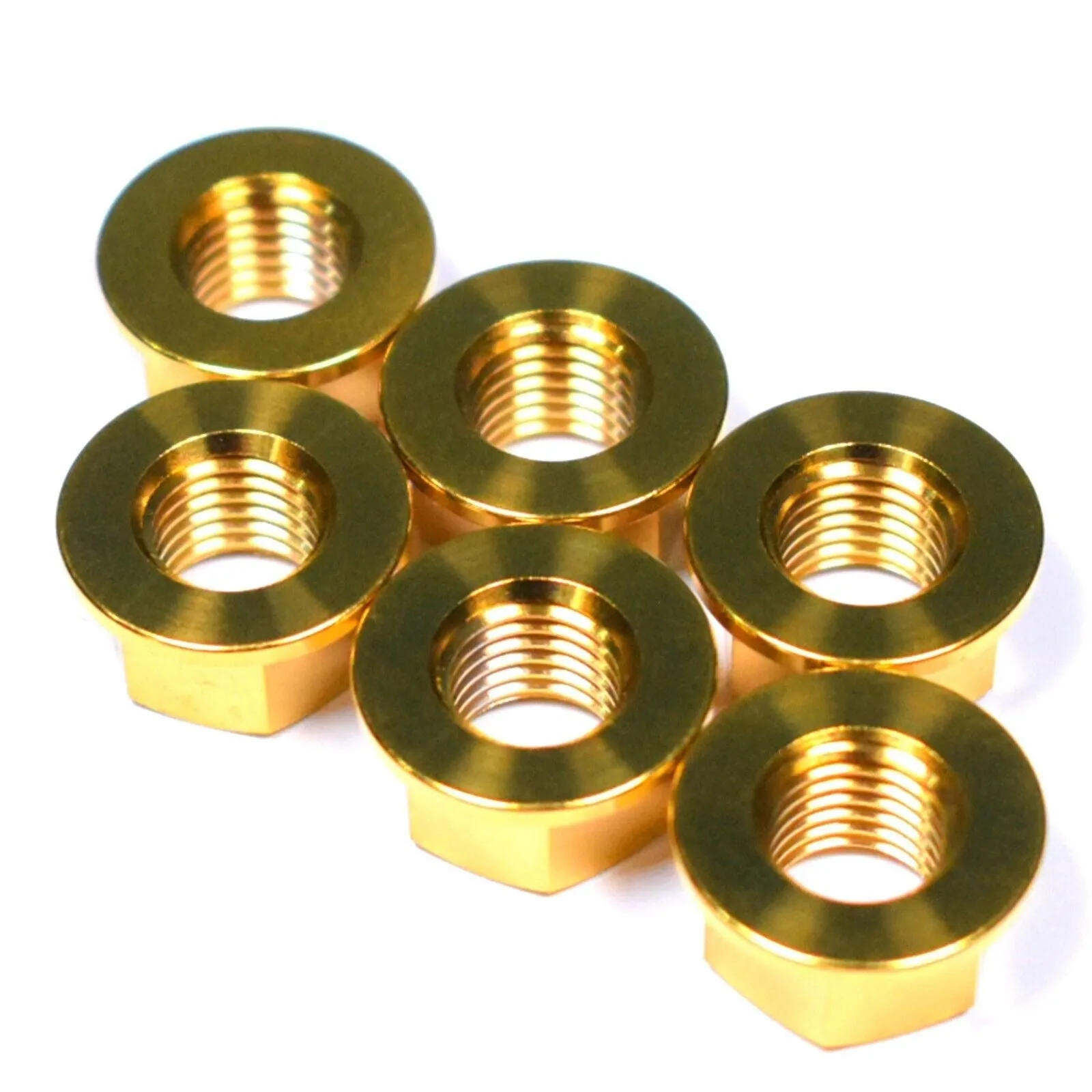 Suzuki GSXR1000 & GSXR1000R Titanium Sprocket Nuts, 2009-2023, Gold