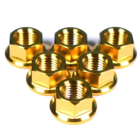 Suzuki GSXR1000 & GSXR1000R Titanium Sprocket Nuts, 2009-2023, Gold