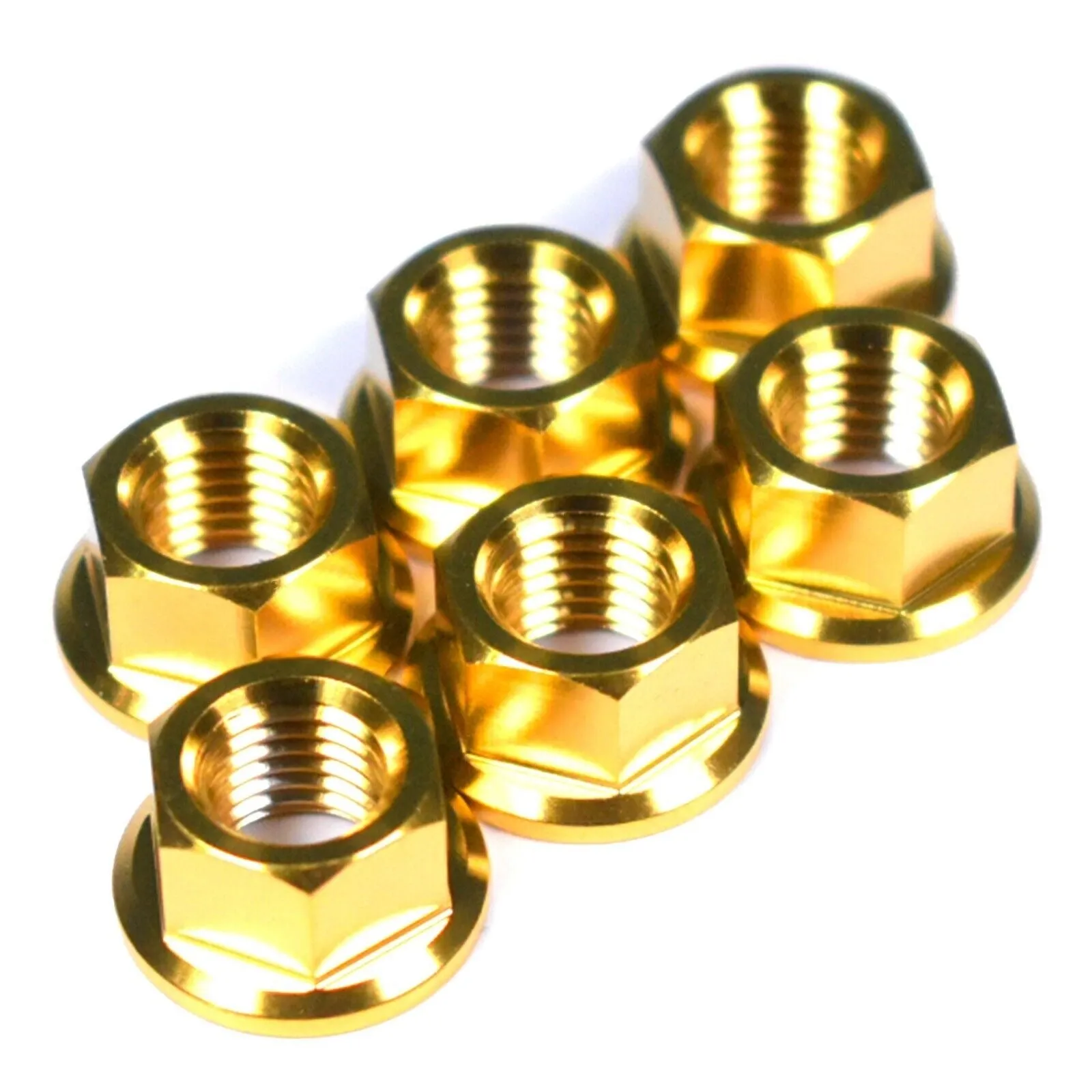 Suzuki GSXR1000 & GSXR1000R Titanium Sprocket Nuts, 2009-2023, Gold