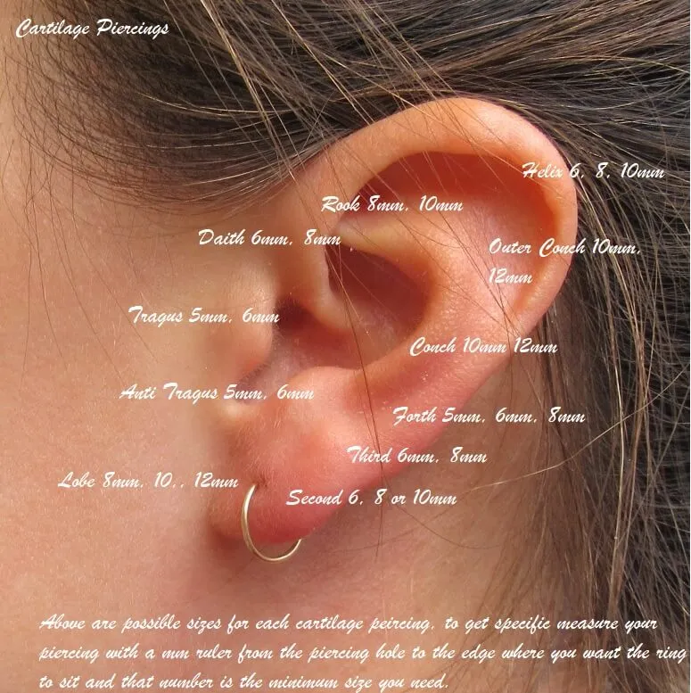 Tiny Tragus Hoop Plain Endless - Choose Your Metal and Gauge