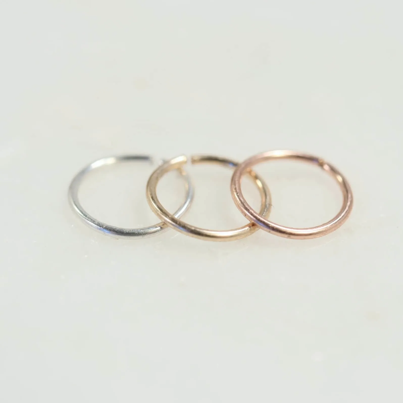 Tiny Tragus Hoop Plain Endless - Choose Your Metal and Gauge