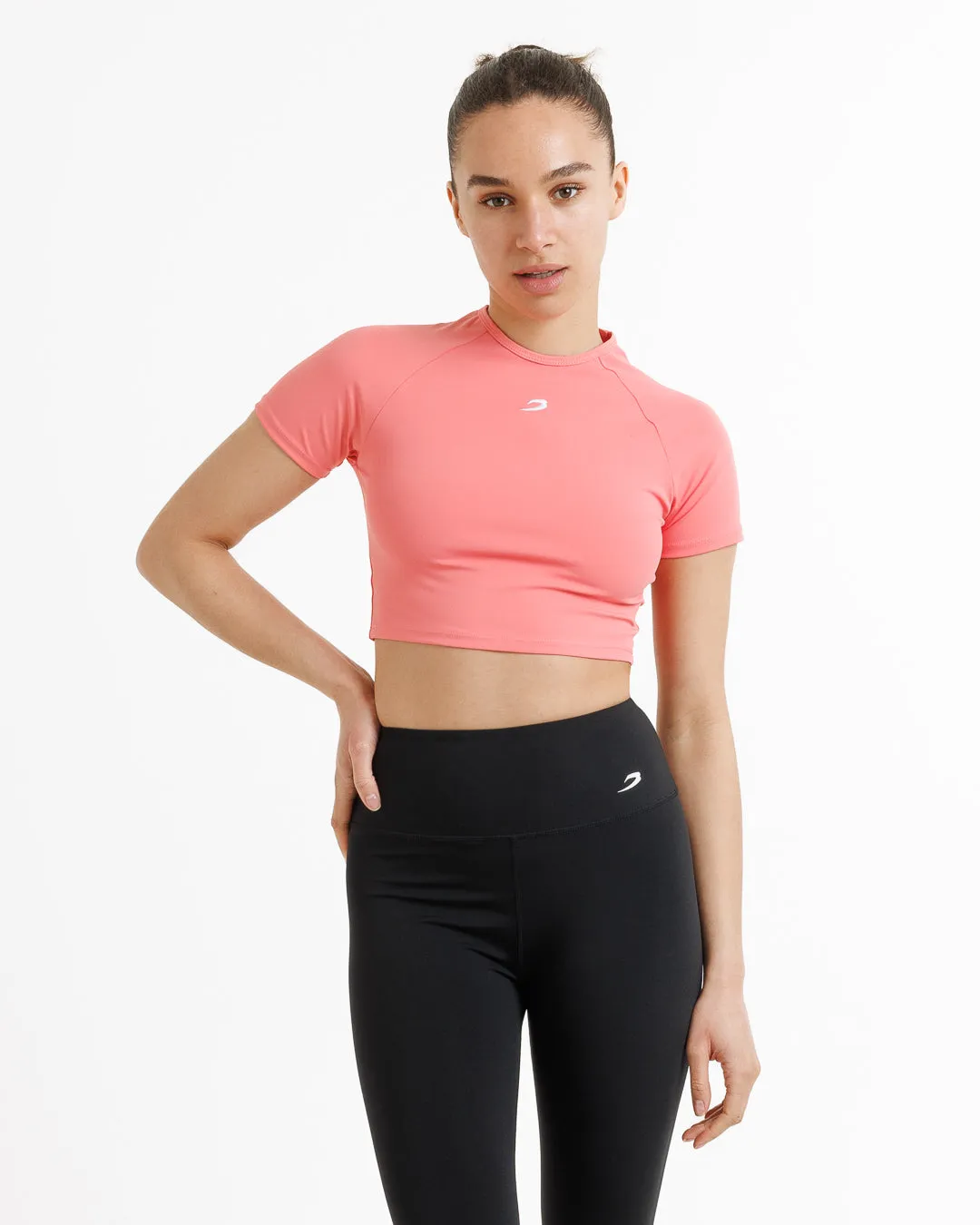 Training Short Sleeve Crop Top - Pink