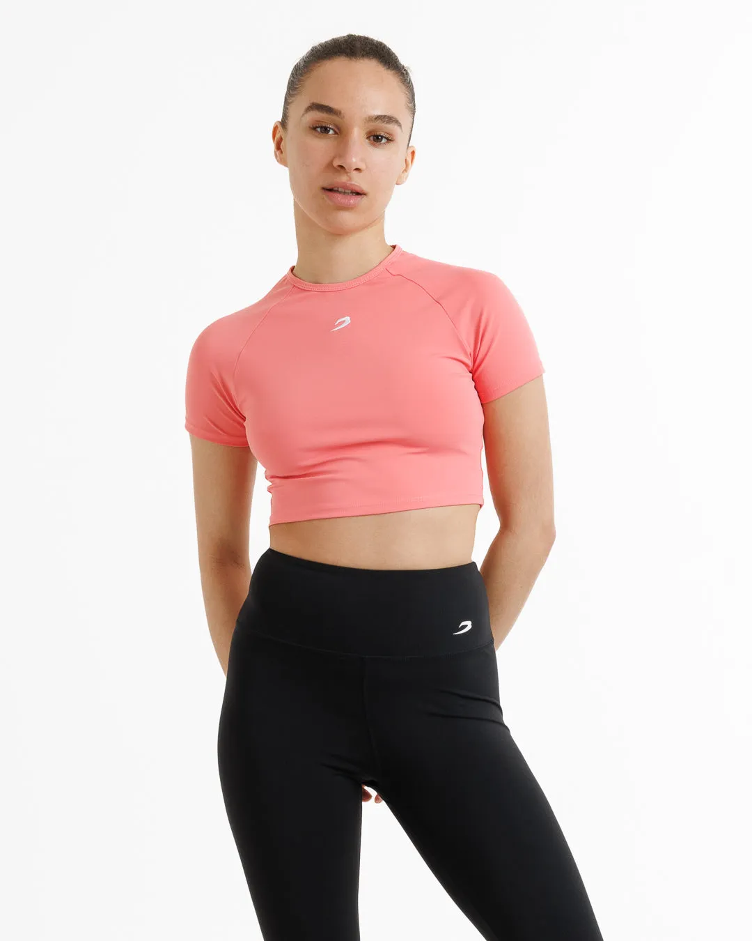 Training Short Sleeve Crop Top - Pink