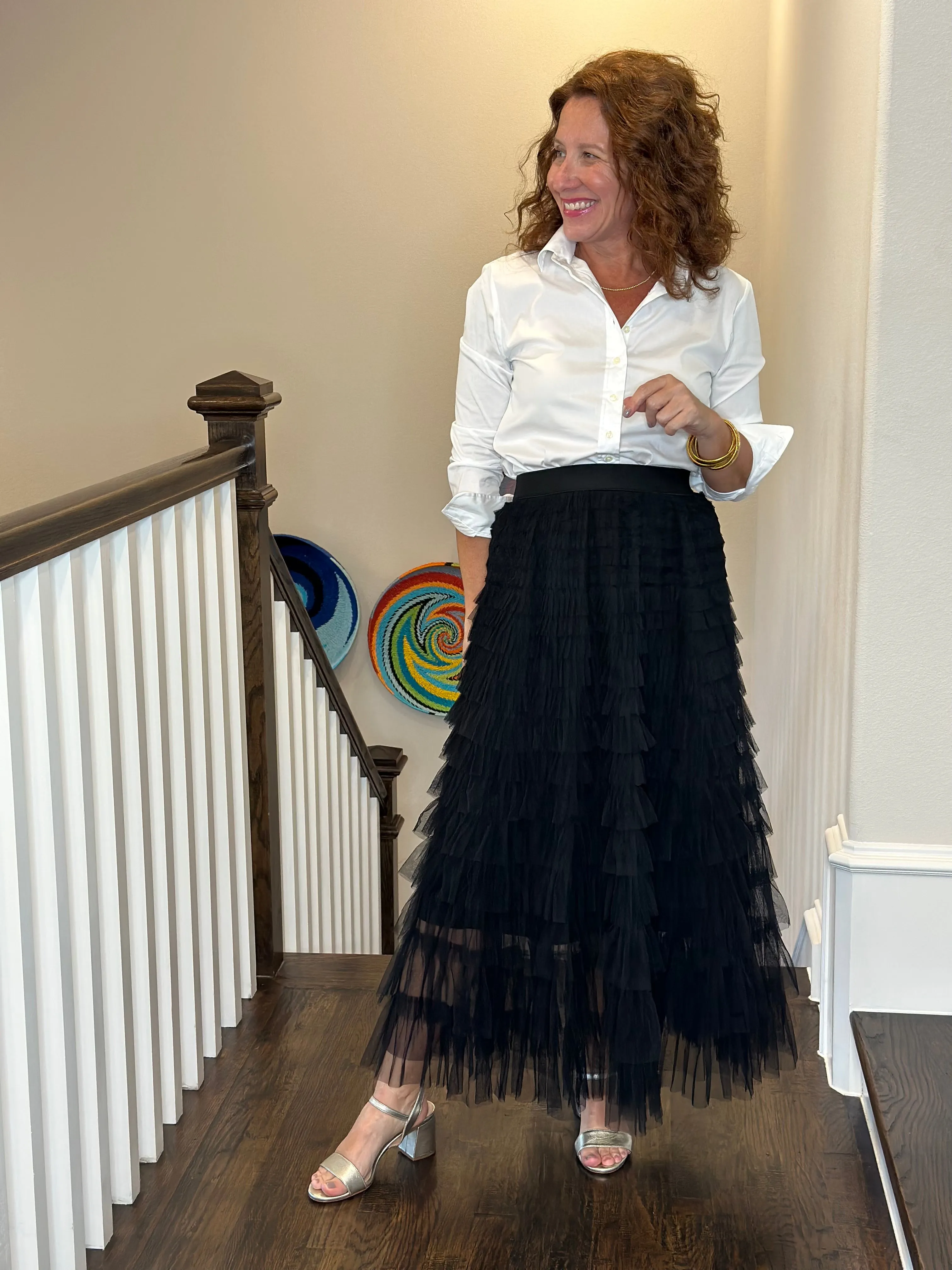 Tulle Tier Skirt in Black