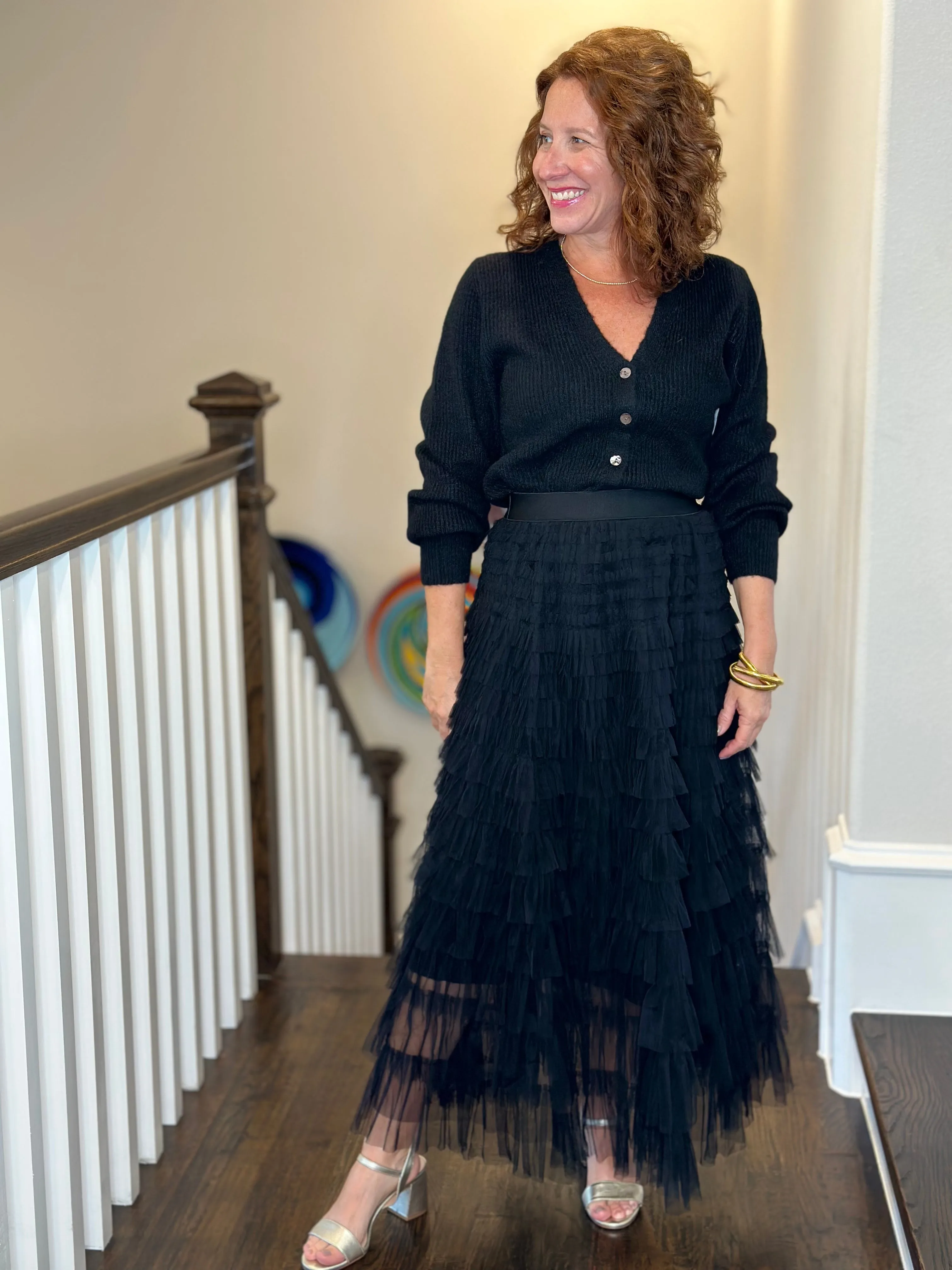 Tulle Tier Skirt in Black