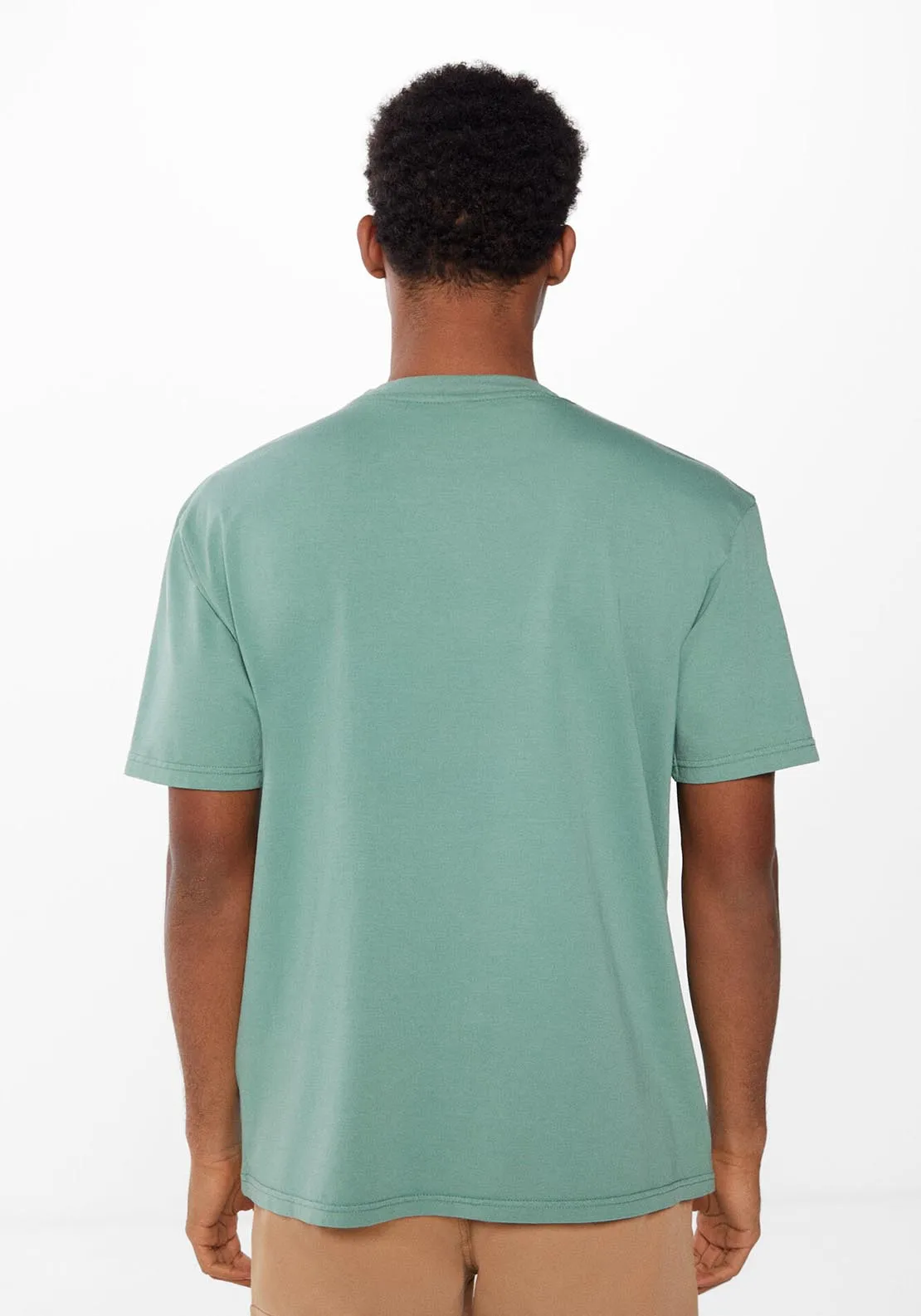 Washed T-shirt with logo - Green