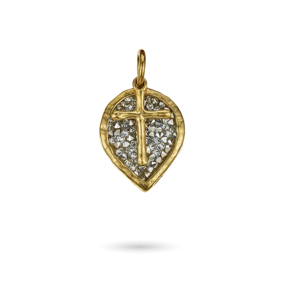 Waxing Poetic ~ Lotus Cross Kristal Pendant