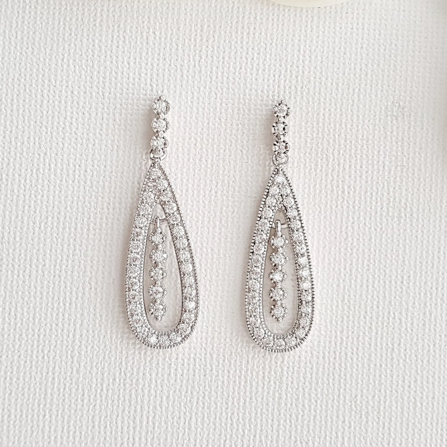 Wedding Drop Earrings-Christy