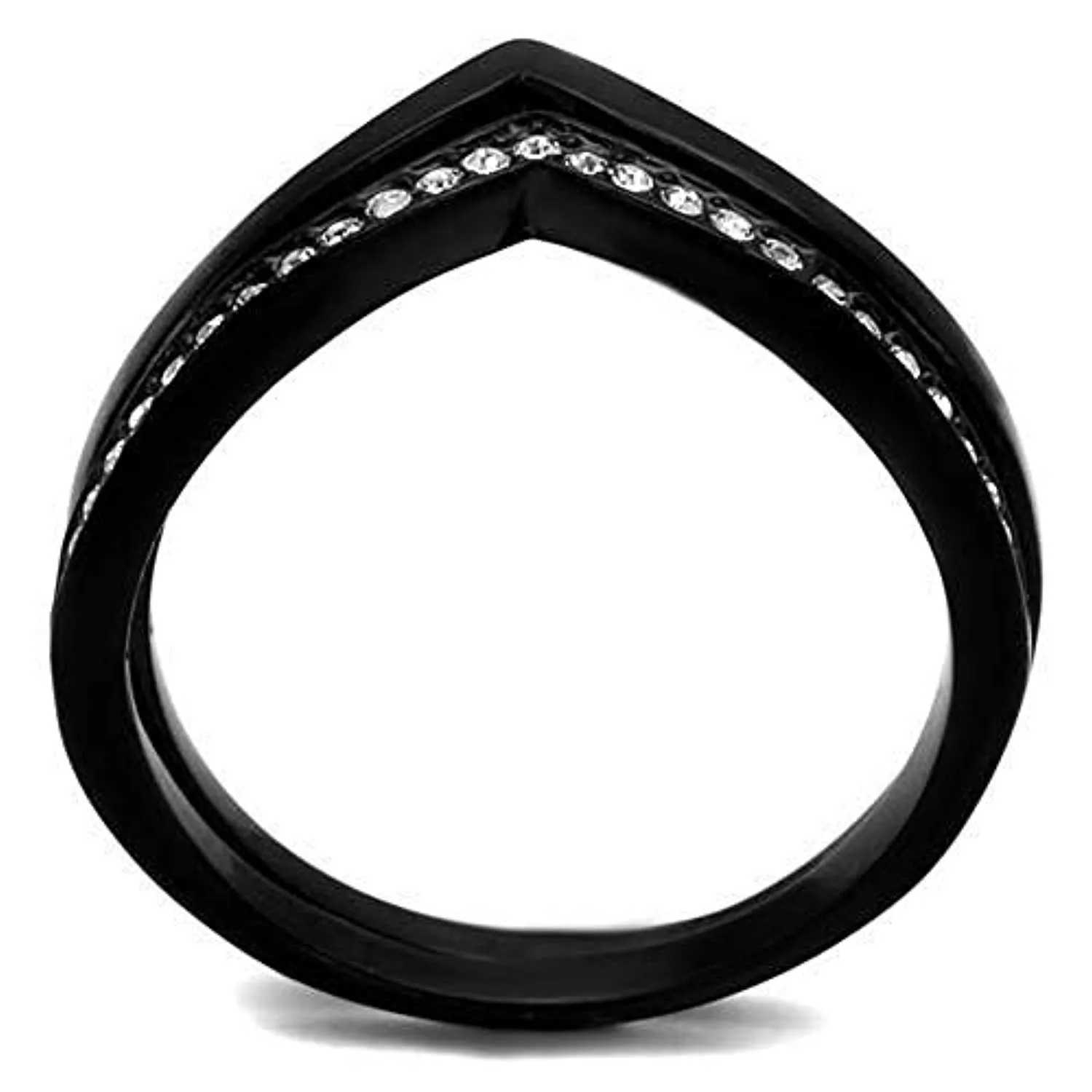 WildKlass Stainless Steel Ring IP Women Top Grade Crystal Clear