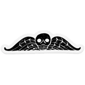 Winged Skull Clear Sticker